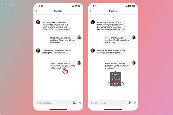 Xóa 1 tin nhắn