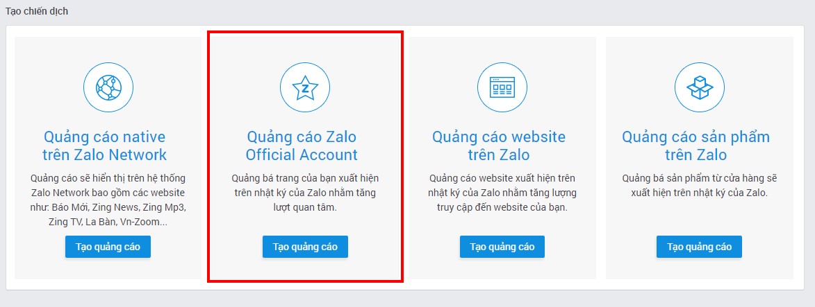 Thiết lập chiến dịch